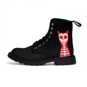 Skelekat: Men's Canvas Boots